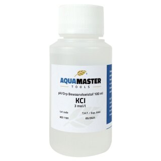 Aquamaster Tools Aufbewahrungslösung KCl (100ml) | Schutz für pH-Elektroden