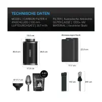 AC Infinity Nachfüllbares Aktivkohlefilter-Set, mit...