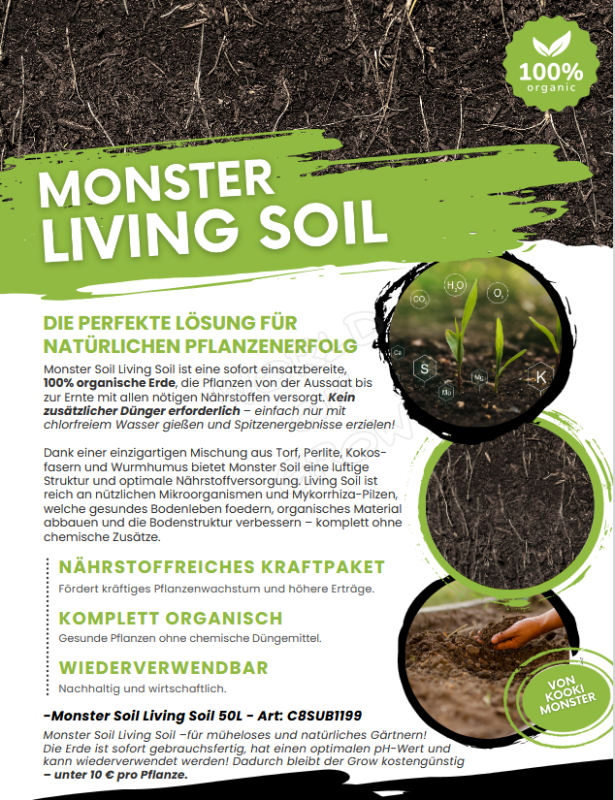Monster Soil Living Soil 50L - WORLD OF GROW - FarmerTec.-Treibhauste,  75,00