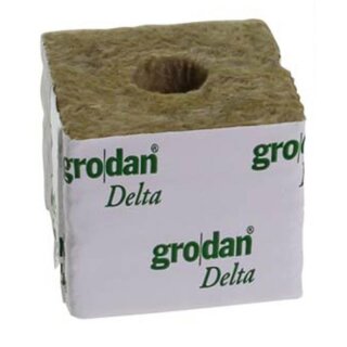 Grodan Steinwollblock 7.5x7.5cm kleines Loch Karton 384 Stück