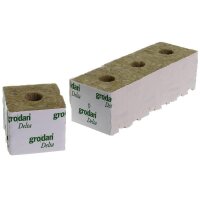 Grodan Steinwollblock 7.5x7.5cm kleines Loch Karton 384 Stück