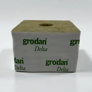 Grodan - Steinwollblock 10x10x6,5cm kleines Loch